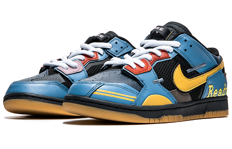 Lookbook 나이키 덩크 로우 레트로 게임 그래피티 (옐로우 블루) DB0500-001(TeamB-男款吃豆人黄蓝A-BOX)