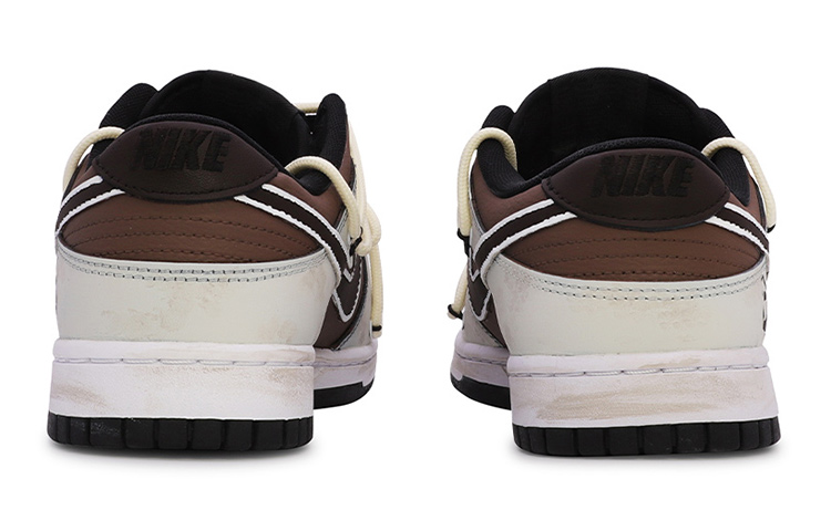 Shop [定制鞋] 耐克Dunk Low '复古摩卡火焰氛围' DH9765-002(TeamM-女款火焰)