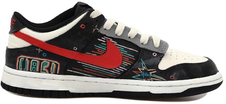 【客製球鞋】Nike Dunk Low 復古霓虹燈 1980 線條 做舊解構鞋帶 禮盒 低筒 平底鞋 GS 黑白紅 Order 【客製球鞋】Nike Dunk Low 復古霓虹燈 1980 線條 做舊解構鞋帶 禮盒 低筒 平底鞋 GS 黑白紅