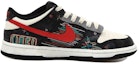 Order 【客製球鞋】Nike Dunk Low 復古霓虹燈 1980 線條 做舊解構鞋帶 禮盒 低筒 平底鞋 GS 黑白紅