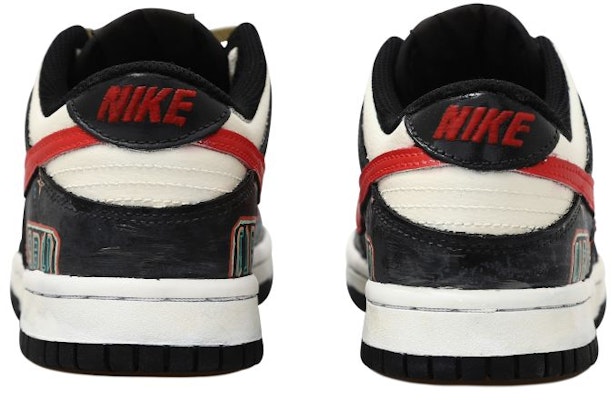 【客製球鞋】Nike Dunk Low 復古霓虹燈 1980 線條 做舊解構鞋帶 禮盒 低筒 平底鞋 GS 黑白紅 Shop 【客製球鞋】Nike Dunk Low 復古霓虹燈 1980 線條 做舊解構鞋帶 禮盒 低筒 平底鞋 GS 黑白紅