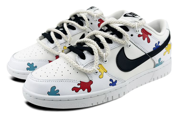 Lookbook 【定制球鞋】Nike Dunk Low 是在玩鞋 復古色塊 拼圖 解構 低幫板鞋 男款 白黑