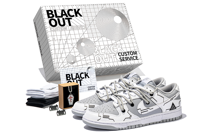 Buy [Nike Dunk] Nike Dunk Low 'Retro Street Tema Dekonstruksi Putih Abu' DJ6188-003(Team22-男款电玩白灰A-BOX)