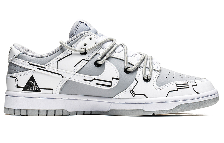 Lookbook [Nike Dunk] Nike Dunk Low 'Retro Street Tema Dekonstruksi Putih Abu' DJ6188-003(Team22-男款电玩白灰A-BOX)