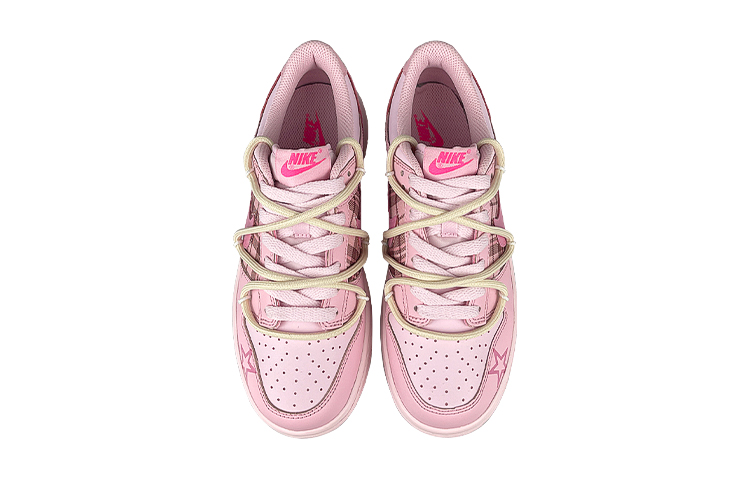 Shop 나이키 덩크 로우 '레트로 스윗티 플레이드 핑크 브라운' (커스텀) DH9765-600(Team116-女格纹甜茶解)