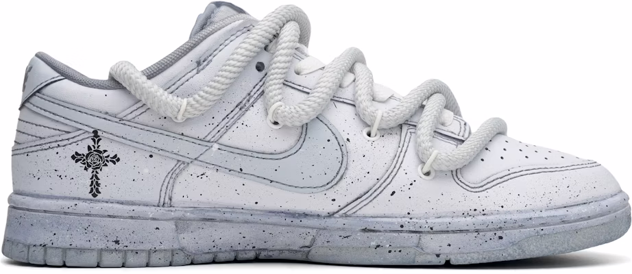 【訂製球鞋】Nike Dunk Low 復古荊棘玫瑰 解構 高級灰浸染做舊 潑墨 簡約小眾 低幫 板鞋 男款 灰色 Order 【訂製球鞋】Nike Dunk Low 復古荊棘玫瑰 解構 高級灰浸染做舊 潑墨 簡約小眾 低幫 板鞋 男款 灰色