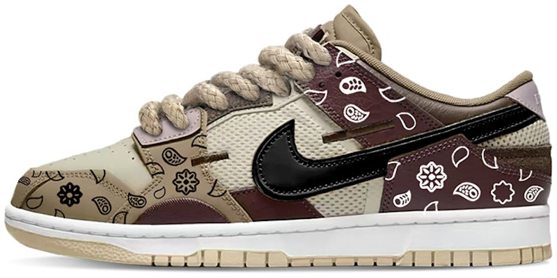 나이키 덩크 로우 '레트로 캐슈 플라워' (커스텀) DH7450-100(TeamY-男款腰果花棕白黑) Buy 나이키 덩크 로우 '레트로 캐슈 플라워' (커스텀) DH7450-100(TeamY-男款腰果花棕白黑)