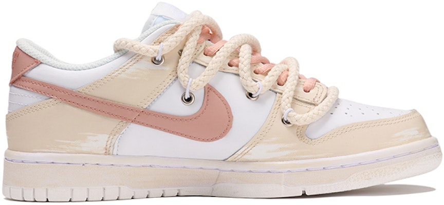 Nike Dunk Low Retro Vibe Rosa/Marrón Personalizadas DH9765-100(TeamThree-女款复古米黄) Order Nike Dunk Low Retro Vibe Rosa/Marrón Personalizadas DH9765-100(TeamThree-女款复古米黄)