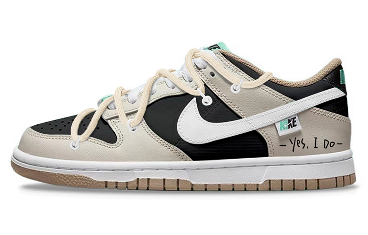 Buy [Shoes Custom] Nike Dunk Low 'Reverse Black Sesame Pudding' DX6063-131(TeamY-女款反转黑芝麻糊黑白)