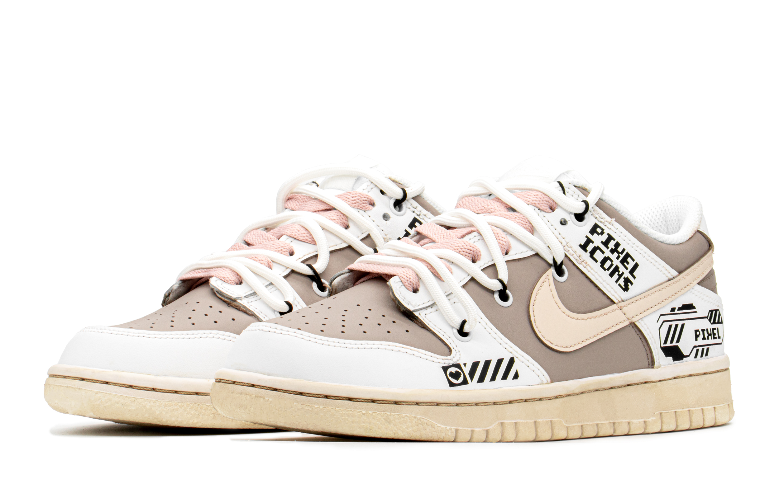 Lookbook [Sepatu Kustom] Nike Dunk Low 'Reverse Mocha Kustom' DH9765-100(TeamA-DK反转摩卡女S-BOX)