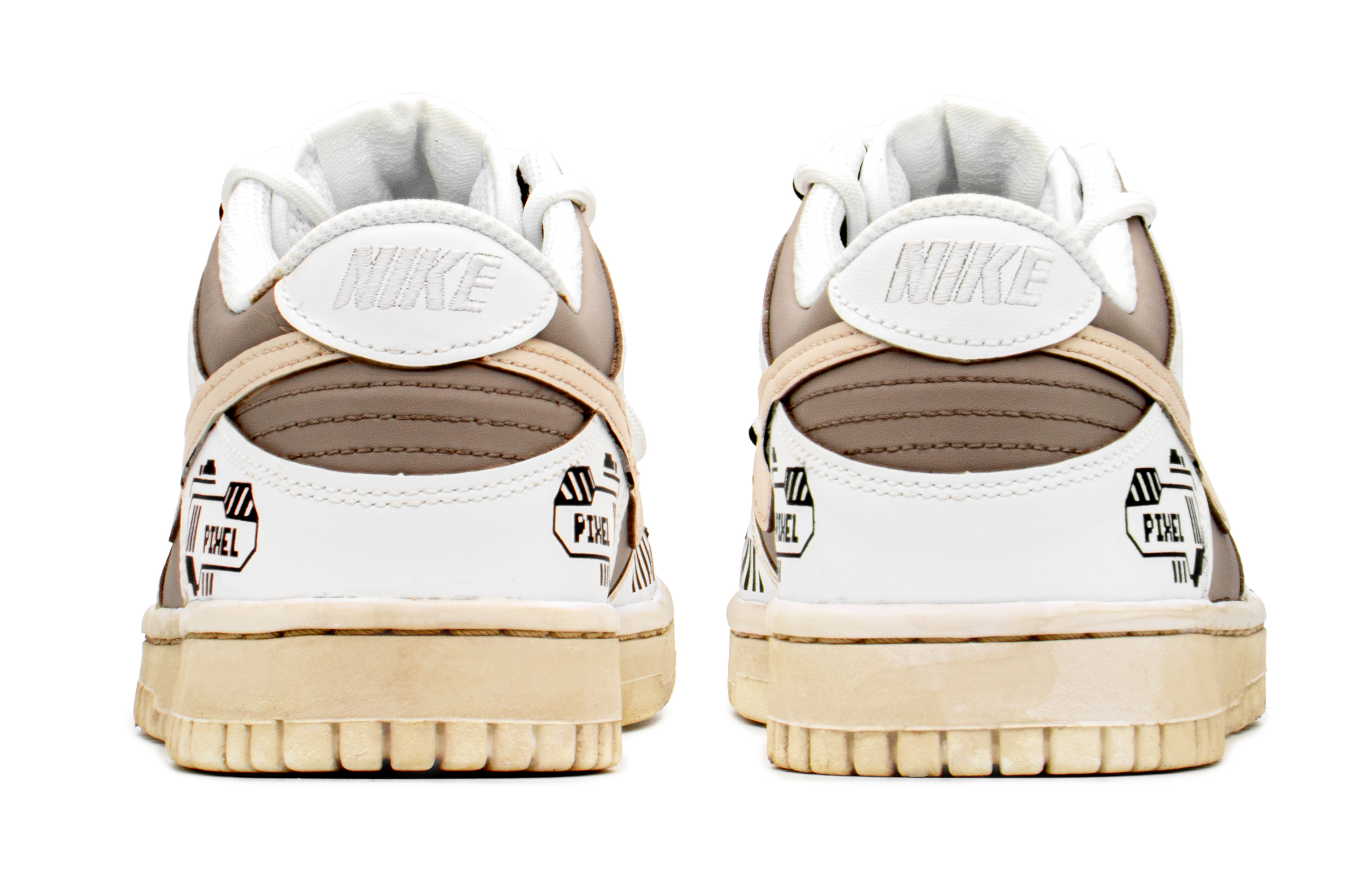 Shop [Sepatu Kustom] Nike Dunk Low 'Reverse Mocha Kustom' DH9765-100(TeamA-DK反转摩卡女S-BOX)