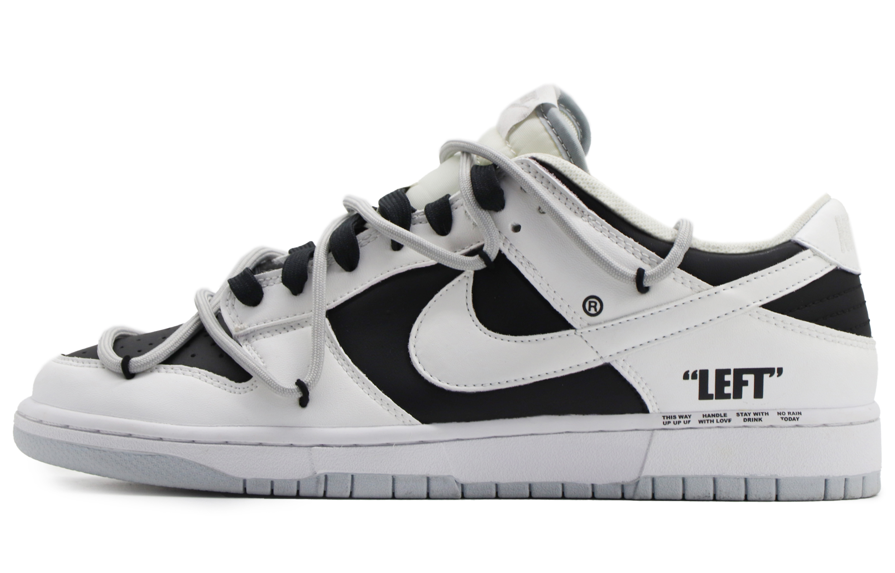 Buy 【訂製球鞋】Nike Dunk Low 反向熊貓 BBL 戶外穿搭 復古做舊 解構 防滑耐磨 低筒 板鞋 男款 黑白