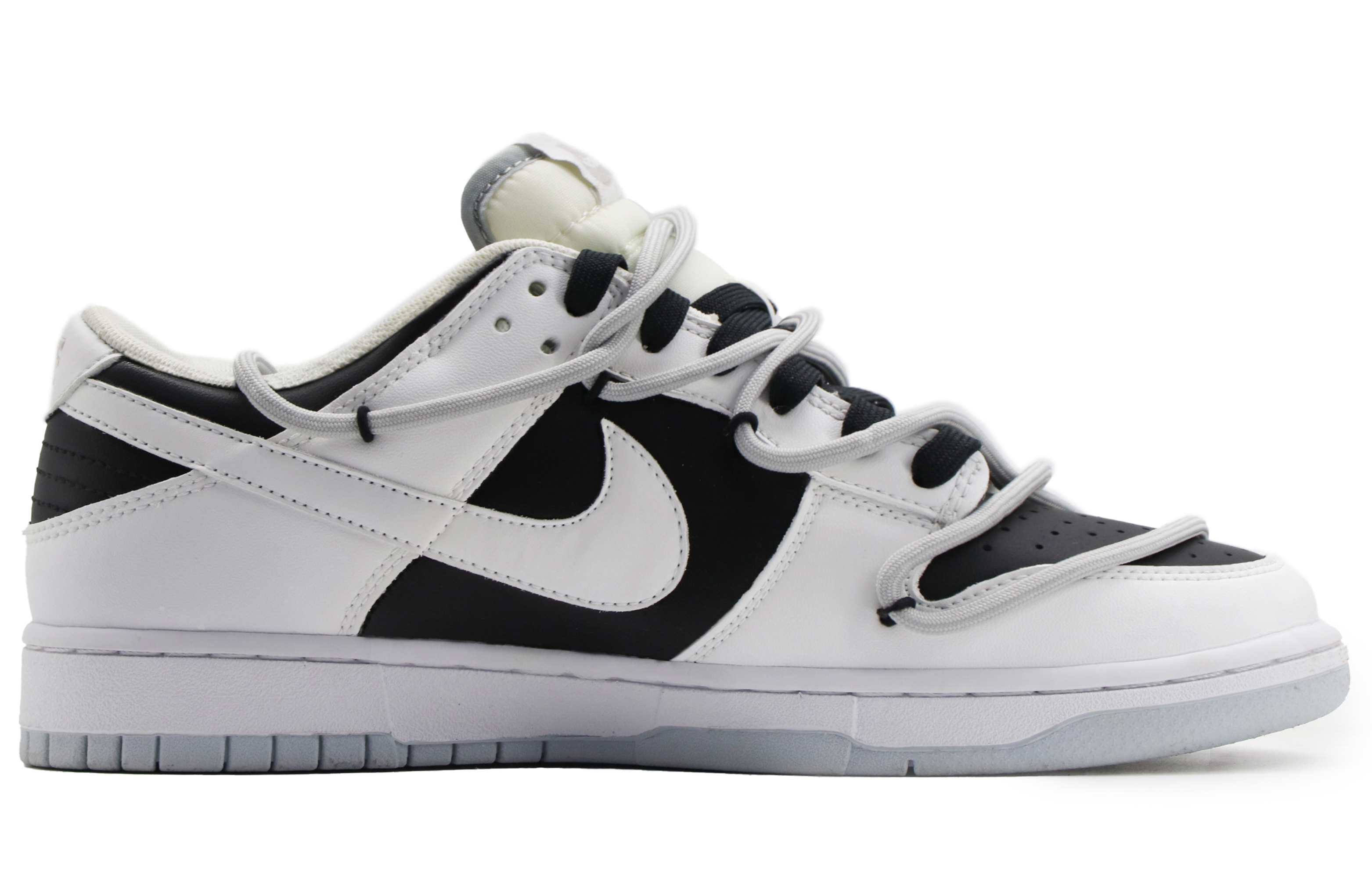 Order 【訂製球鞋】Nike Dunk Low 反向熊貓 BBL 戶外穿搭 復古做舊 解構 防滑耐磨 低筒 板鞋 男款 黑白