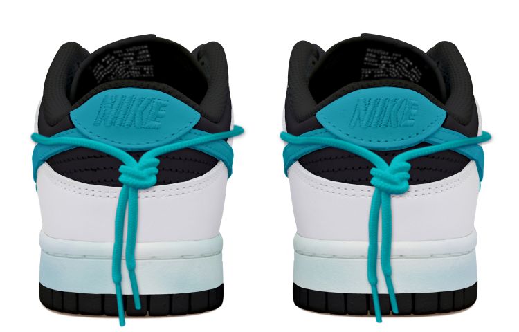 Shop 【定製球鞋】 Nike Dunk Low 反轉熊貓 藍勾 簡約 經典 解構風 潮流復古 低筒 板鞋 男款 藍色 黑白