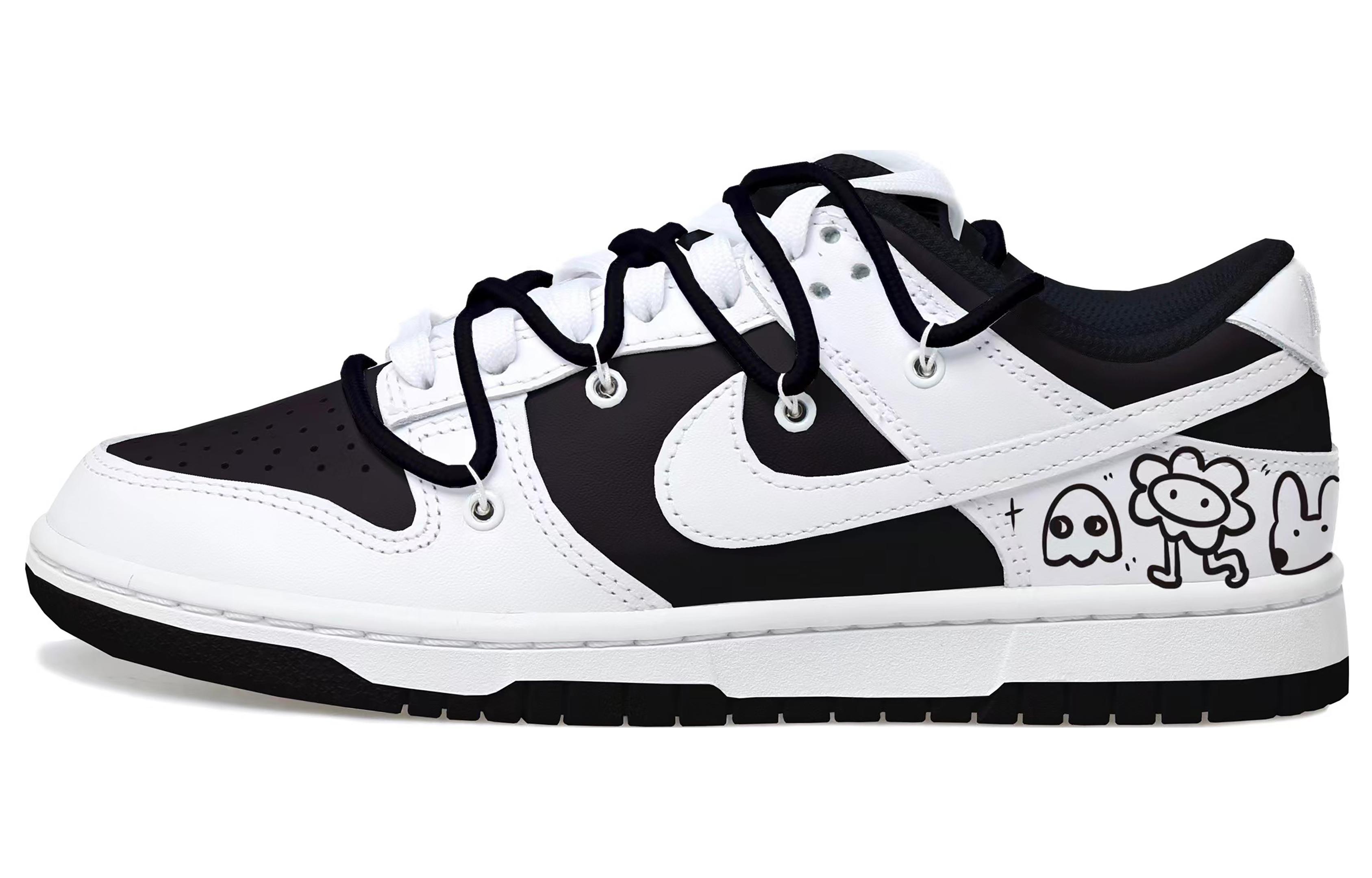 Buy [Sepatu Kustom] Nike Dunk Low 'Reverse Panda Graffiti Monster' DD1391-100(Team拾玖-反转涂鸦男S-BOX)