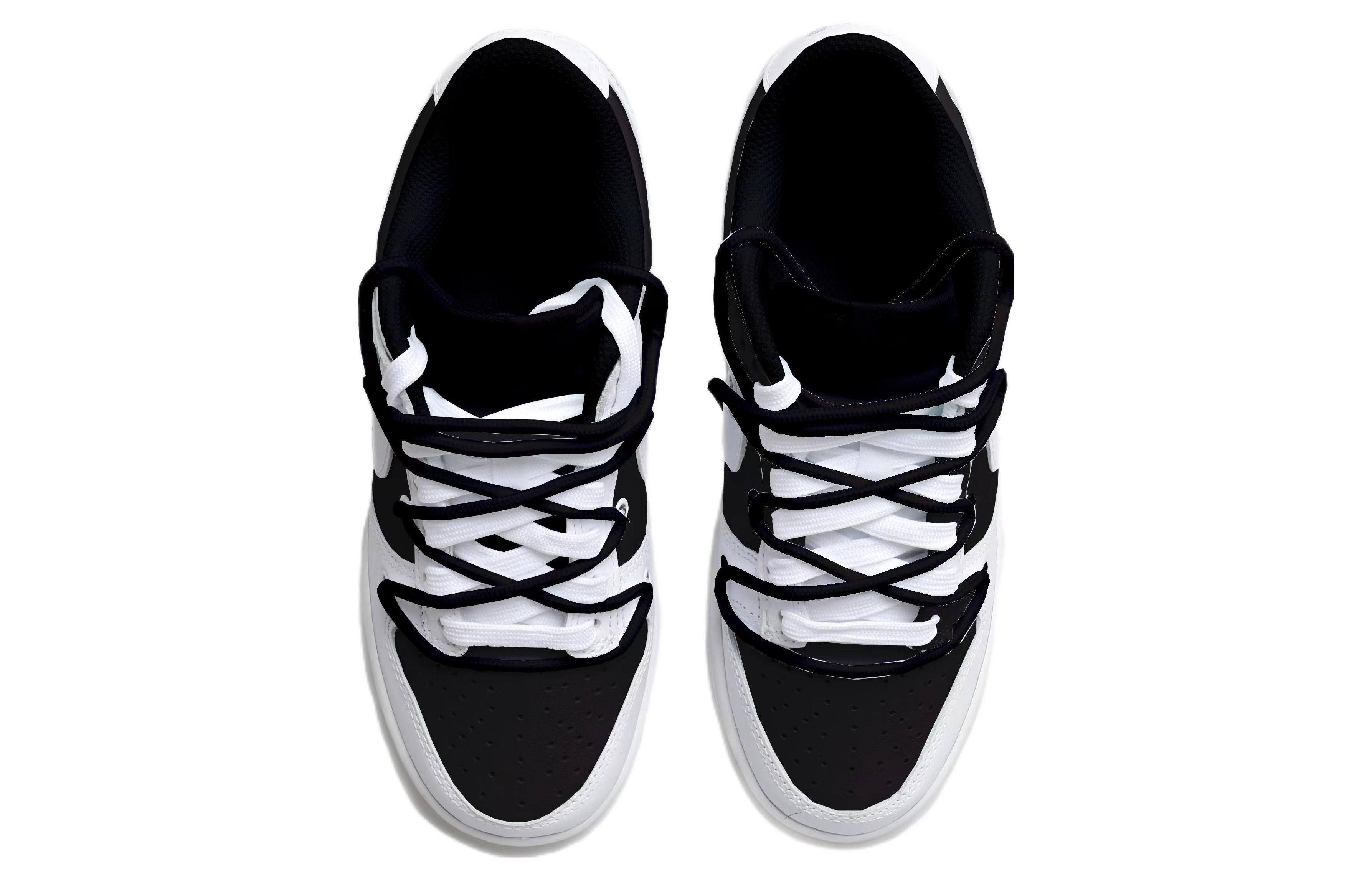 Shop [Sepatu Kustom] Nike Dunk Low 'Reverse Panda Graffiti Monster' DD1391-100(Team拾玖-反转涂鸦男S-BOX)