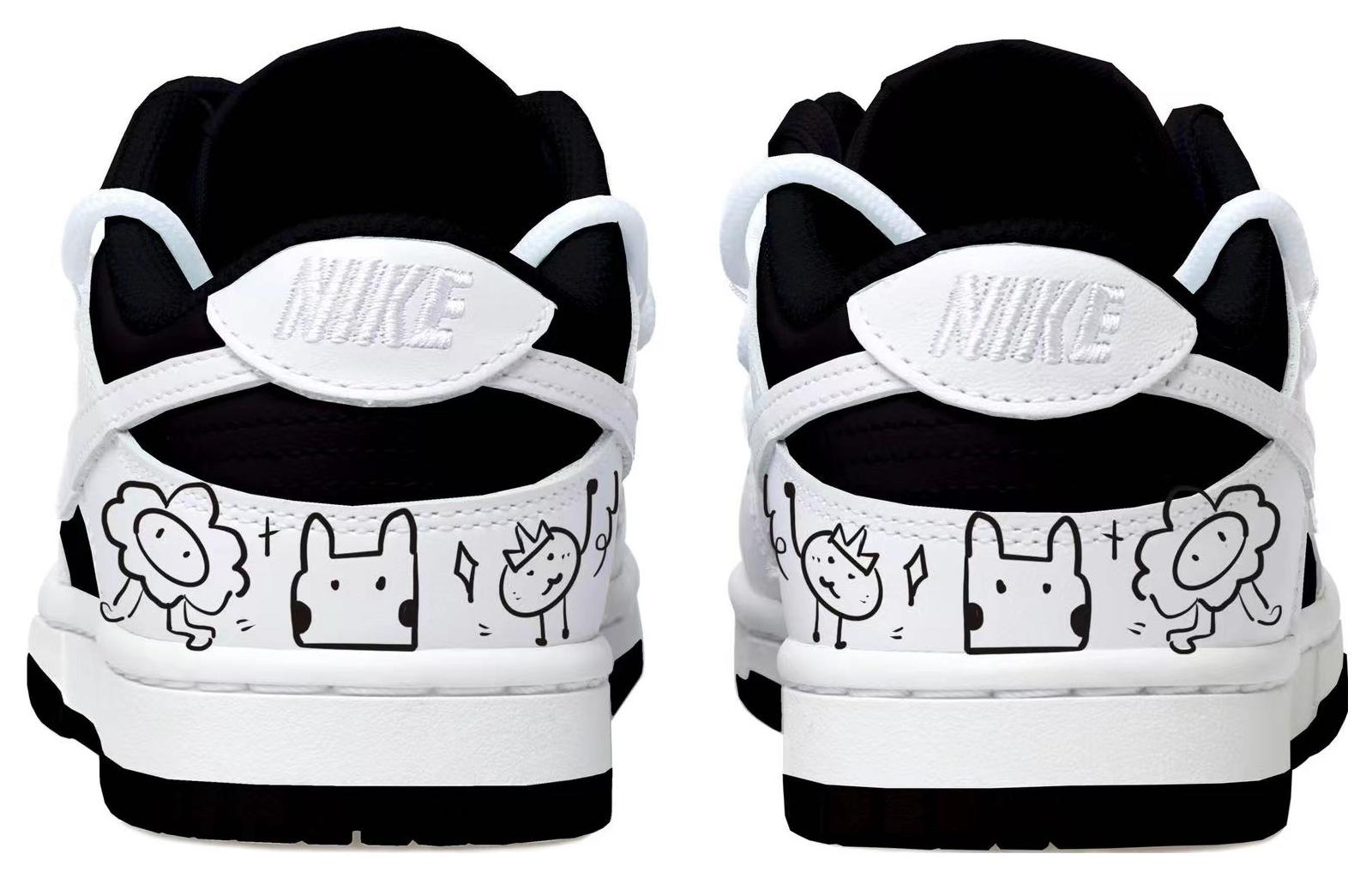 Purchase [Sepatu Kustom] Nike Dunk Low 'Reverse Panda Graffiti Monster' DD1391-100(Team拾玖-反转涂鸦男S-BOX)
