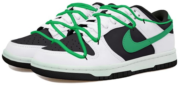 나이키 덩크 로우 '역판다 그린 스우시' (커스텀) CW1590-100(Team拾玖-反转绿钩女S-BOX) Lookbook 나이키 덩크 로우 '역판다 그린 스우시' (커스텀) CW1590-100(Team拾玖-反转绿钩女S-BOX)