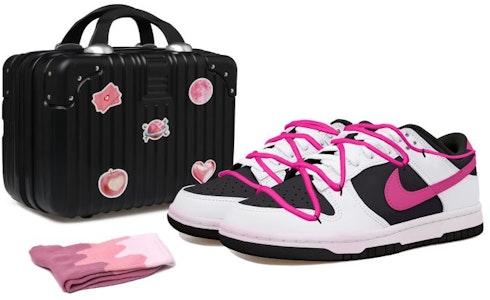 ナイキ ダンク ロー『リバース パンダ マゼンタ スウッシュ』カスタム シューズ DD1391-100(Team拾玖-反转玫紫钩男S-BOX) Buy ナイキ ダンク ロー『リバース パンダ マゼンタ スウッシュ』カスタム シューズ DD1391-100(Team拾玖-反转玫紫钩男S-BOX)