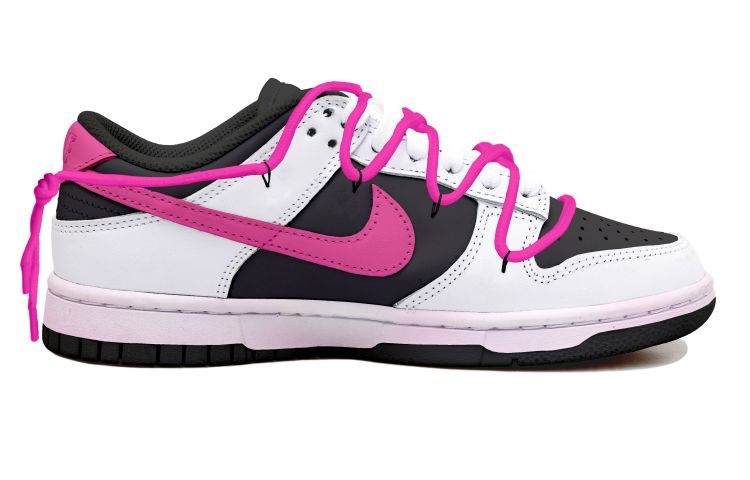 Lookbook [Sepatu Custom] Nike Dunk Low 'Reverse Panda Swoosh Magenta' DD1391-100(Team拾玖-反转玫紫钩男S-BOX)