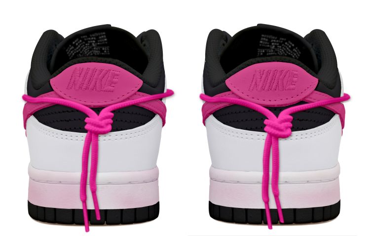 Purchase [Sepatu Custom] Nike Dunk Low 'Reverse Panda Swoosh Magenta' DD1391-100(Team拾玖-反转玫紫钩男S-BOX)
