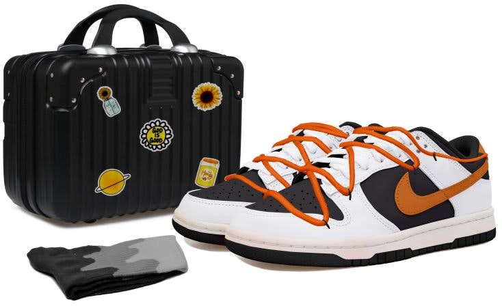 custom-shoes-nike-dunk-low-reverse-panda-orange-swoosh