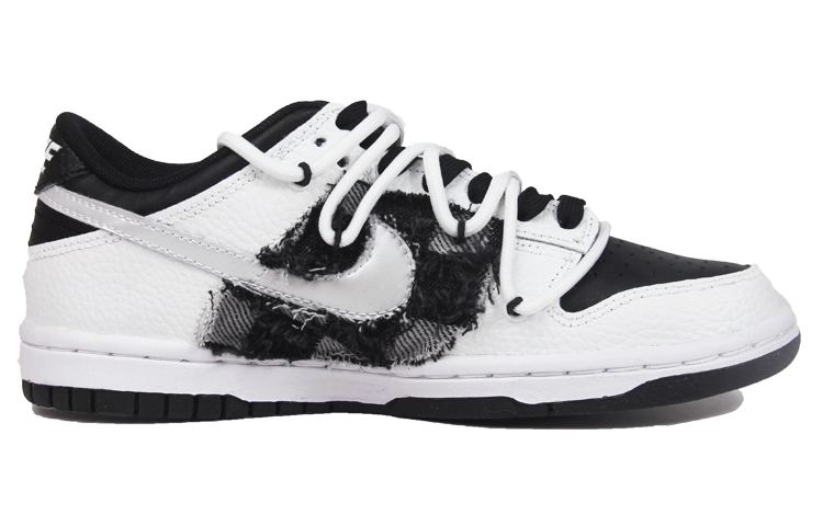 Order Nike Dunk Low Personalizadas "Damero Pixel Corazón" DH9765-002(TeamJ-黑白棋盘格贴布女款)