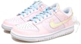 Lookbook 【定製球鞋】 Nike Dunk Low 絲帶 可愛 愛心 字母 防滑耐磨 低筒 板鞋 GS 粉淡黃