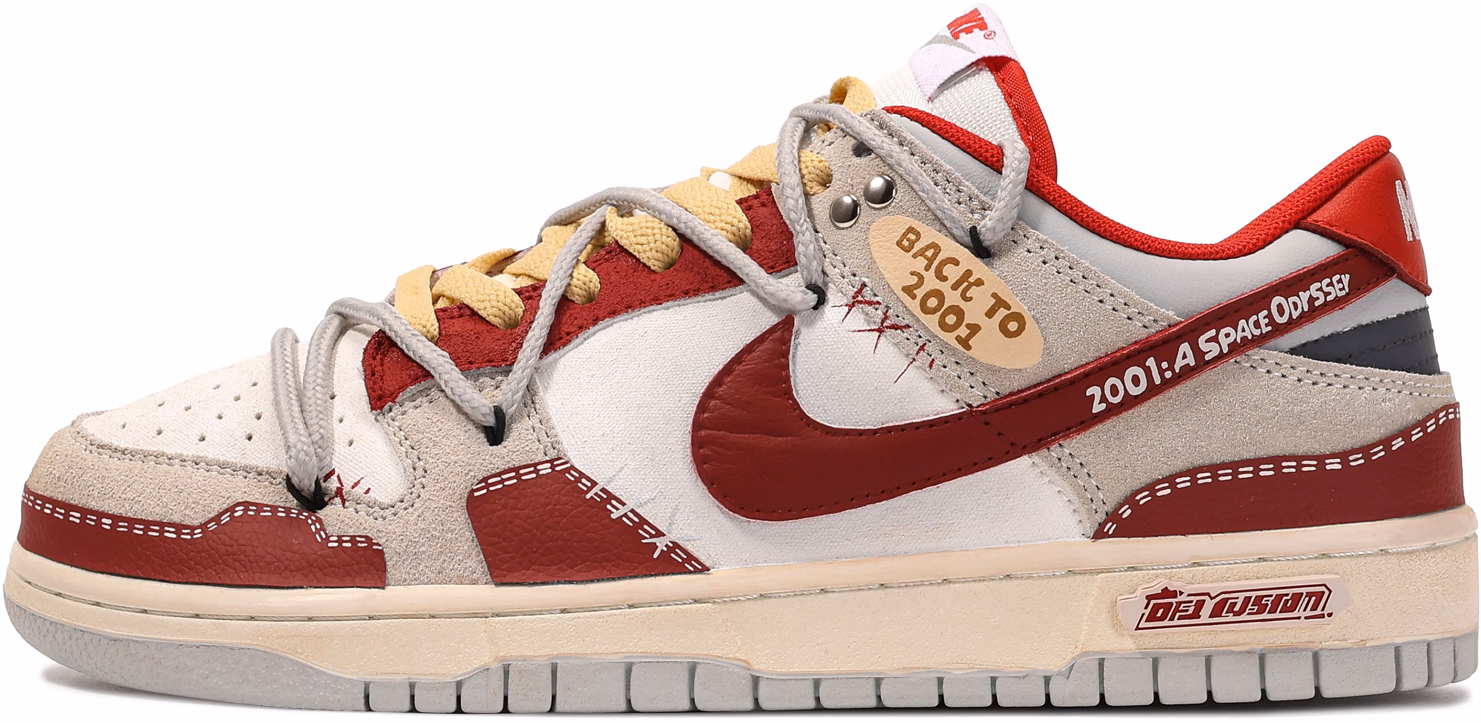 custom-shoes-nike-dunk-low-roaming-project-red-white-grey