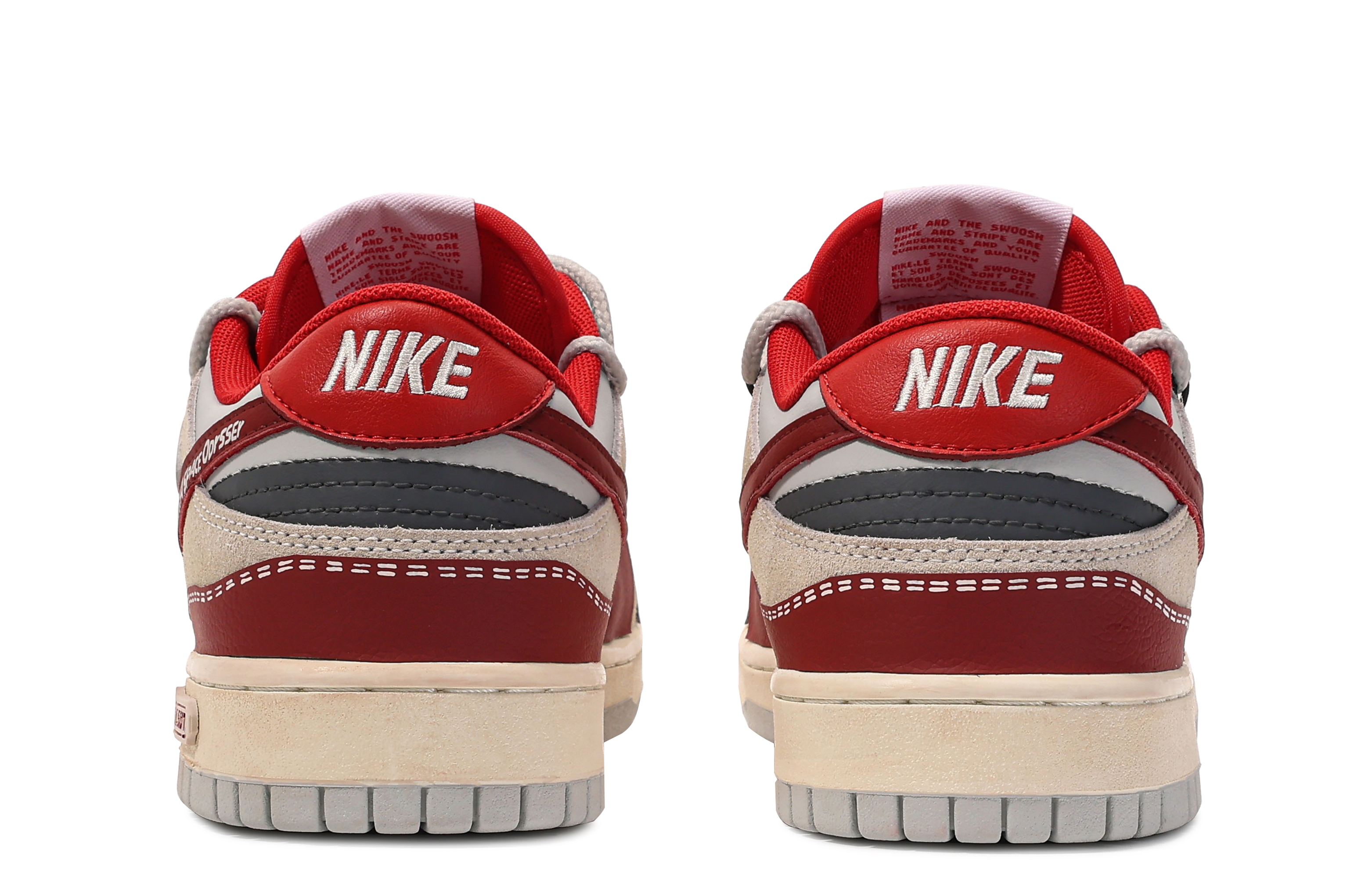 Purchase [カスタムシューズ] ナイキ ダンク ロー 'ローミングプロジェクト - 赤白グレー' FJ5429-133(TeamM-男女同款漫游计划)