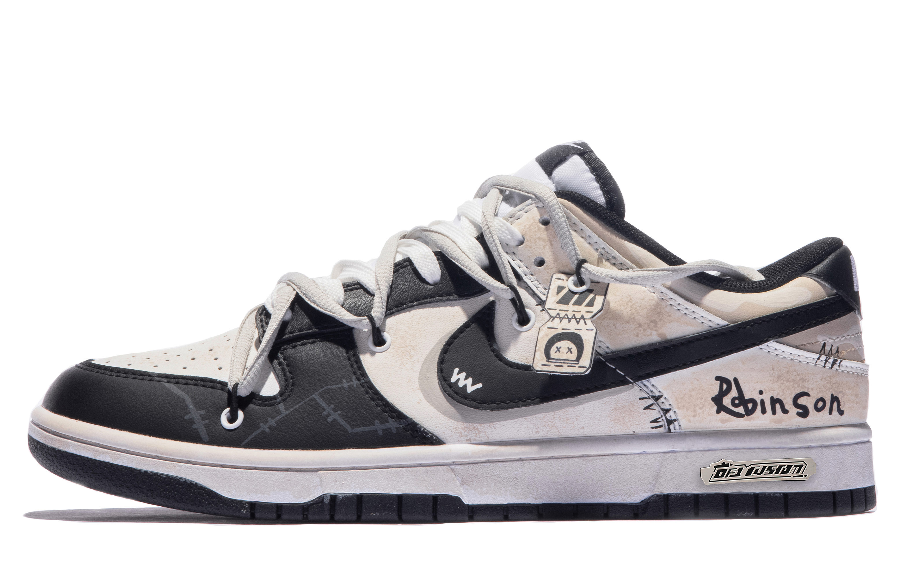 Buy ナイキ ダンク Low 解体落書きカスタム (Nike Dunk Low Kaitai Rakugaki Custom) DD1391-100(TeamM-男款罗宾森S-BOX)