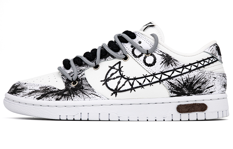 Buy 【自訂球鞋】Nike Dunk Low 機器人 戰鬥 哭臉 笑臉 潑墨 塗鴉 百搭 潮流 低筒 板鞋 GS 白黑