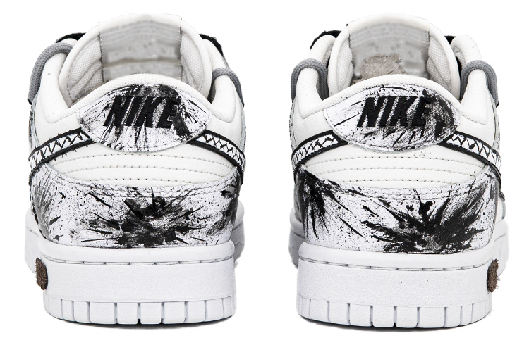 Shop 【自訂球鞋】Nike Dunk Low 機器人 戰鬥 哭臉 笑臉 潑墨 塗鴉 百搭 潮流 低筒 板鞋 GS 白黑