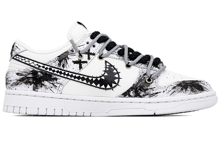 Order [Zapatillas Personalizadas] Nike Dunk Low 'Emoticon Robot Graffiti' DJ6188-101(Team肆-男款机器人涂鸦手绘)