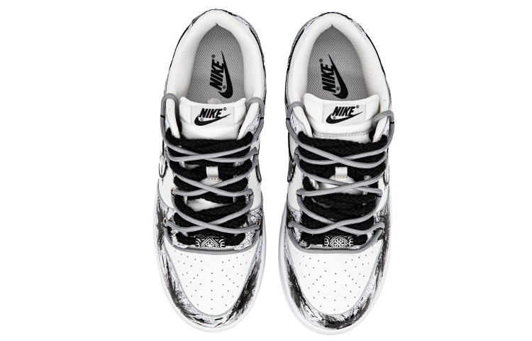 Shop [Zapatillas Personalizadas] Nike Dunk Low 'Emoticon Robot Graffiti' DJ6188-101(Team肆-男款机器人涂鸦手绘)