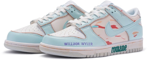 【訂製球鞋】 Nike Dunk Low BIGNIU 城市主題 羅馬假日 手繪噴繪 低筒 板鞋 GS 藍黃紅 Lookbook 【訂製球鞋】 Nike Dunk Low BIGNIU 城市主題 羅馬假日 手繪噴繪 低筒 板鞋 GS 藍黃紅