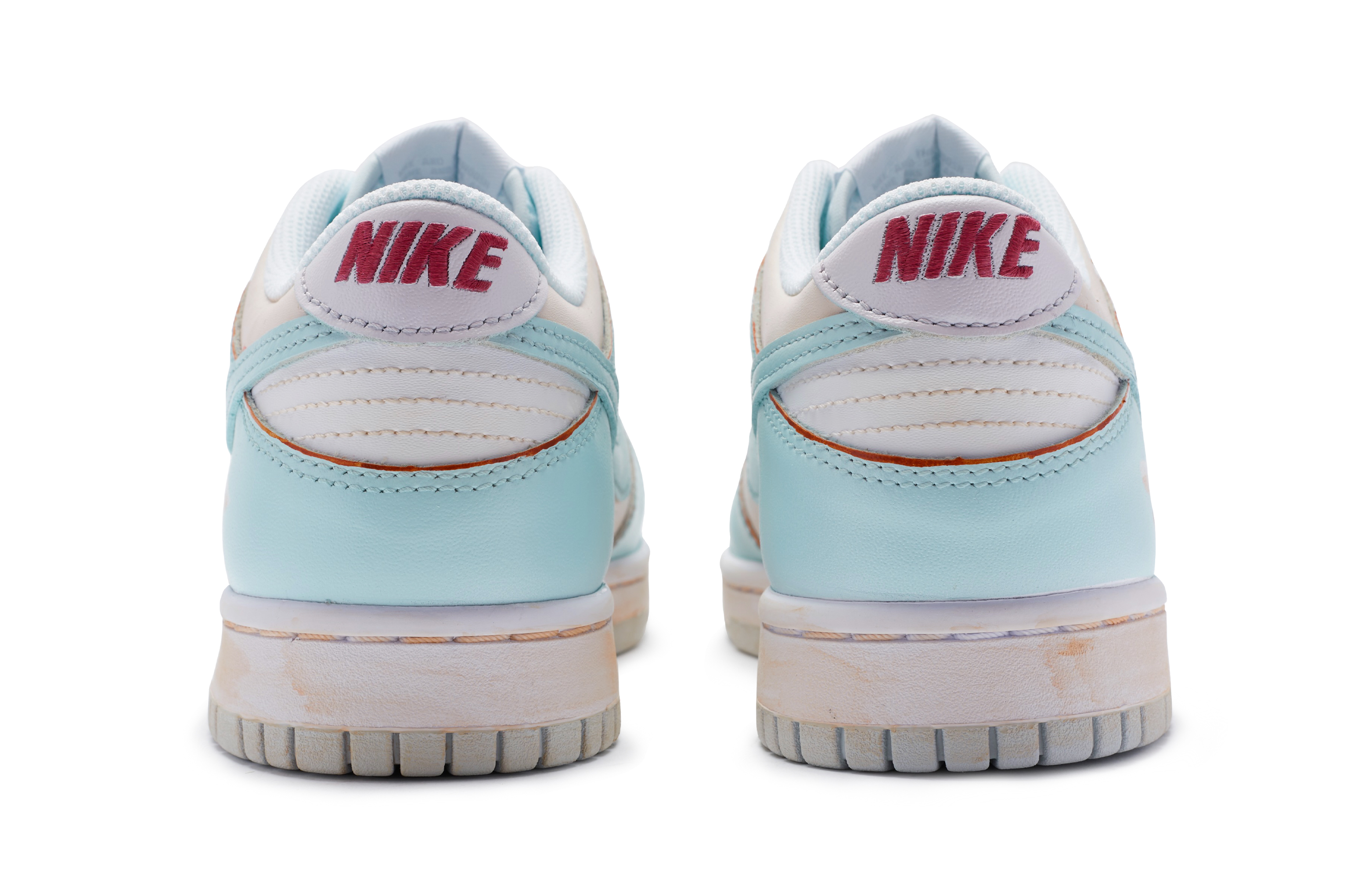 Shop カスタムシューズ：ナイキ ダンク ロー「ローマンホリデー ブルーイエローレッド」 DH9765-102(TeamR-女款罗马假日S-BOX)