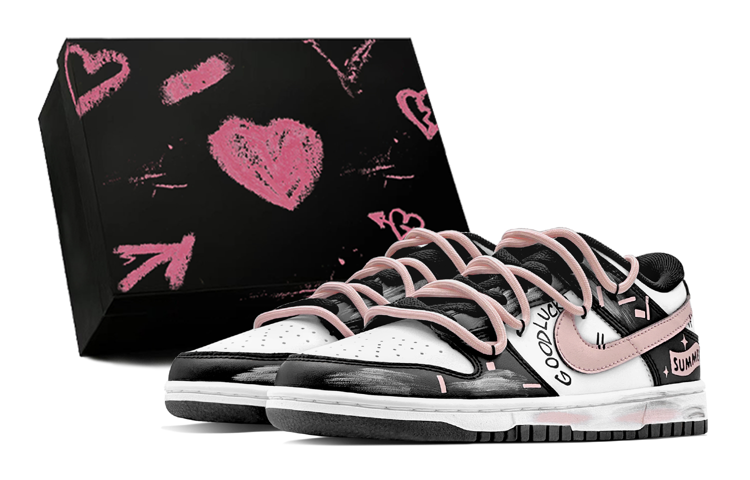 Buy ナイキ ダンク LOW "ロマンティック黒ピンク" (Nike Dunk LOW "Romantic Black-Pink") DD1391-100(Team88--sunnyS-BOX）