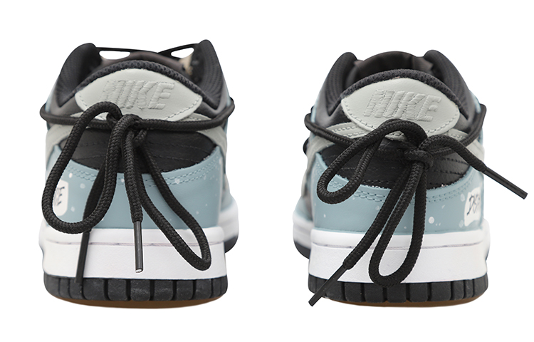 Shop 【客製化球鞋】Nike Dunk Low 煙霾 浪漫雪 解構鞋帶 禮盒 低筒 帆布鞋 男款 藍灰