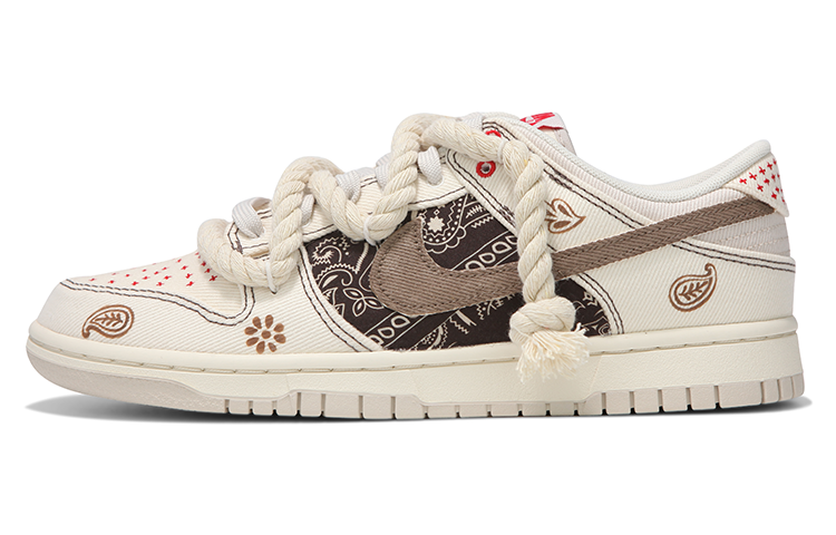 Buy [定制鞋款] 耐克Dunk Low '西海岸解构麻绳腰果花' DV0834-100(Team82-男款西海岸腰果花棕)