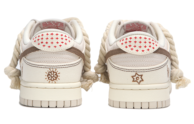 Shop [定制鞋款] 耐克Dunk Low '西海岸解构麻绳腰果花' DV0834-100(Team82-男款西海岸腰果花棕)
