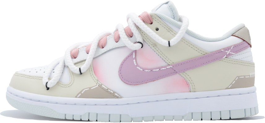 【定製球鞋】 Nike Dunk Low 老爹惡作劇 玫瑰戀 簡約 復古 潮流低 高筒 板鞋 男女同款 白米粉 Buy 【定製球鞋】 Nike Dunk Low 老爹惡作劇 玫瑰戀 簡約 復古 潮流低 高筒 板鞋 男女同款 白米粉
