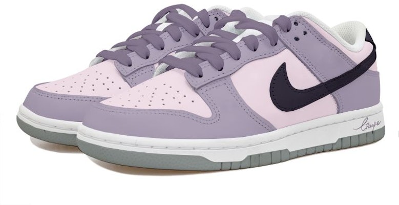 【定制球鞋】 Nike Dunk Low 復古 清新 字母 玫瑰葡萄 低筒 板鞋 GS 紫粉色 Lookbook 【定制球鞋】 Nike Dunk Low 復古 清新 字母 玫瑰葡萄 低筒 板鞋 GS 紫粉色