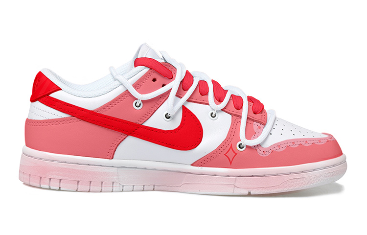 Order 나이키 덩크 로우 '로즈 하트 리본 디컨' (커스텀) DH9765-100(Team拾玖-蝴蝶结猫女S-BOX)