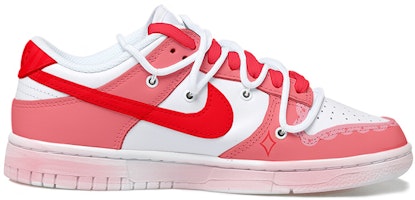 【カスタムシューズ】ナイキ ダンク ロー 『ローズレッドハートボウ解体』 DH9765-100(Team拾玖-蝴蝶结猫女S-BOX) Order 【カスタムシューズ】ナイキ ダンク ロー 『ローズレッドハートボウ解体』 DH9765-100(Team拾玖-蝴蝶结猫女S-BOX)