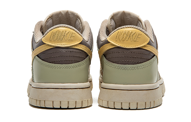 Shop 【定製球鞋】 Nike Dunk Low 野鶴製造 復古油畫風 油畫布 玫瑰棕 特殊定製款 耐磨 低幫 板鞋 GS 棕綠