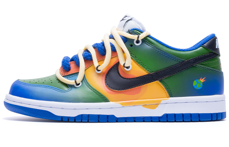 Buy [Kasut Custom] Nike Dunk Low 'Royal Red Lace-Up Deconstructed Fesyen Eco Bercat' CW1590-104(TeamR-女款拯救地球蓝绿黑)