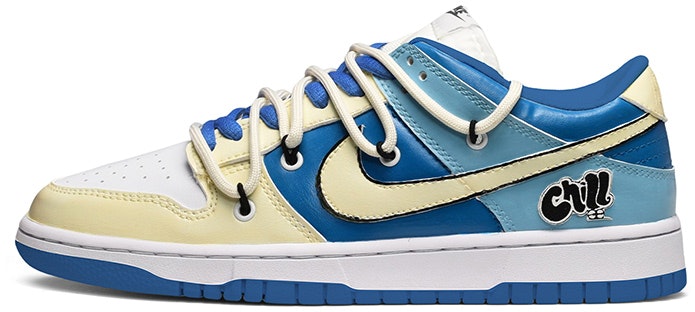 custom-shoes-nike-dunk-low-royal-red-deconstructed-blue-white-yellow