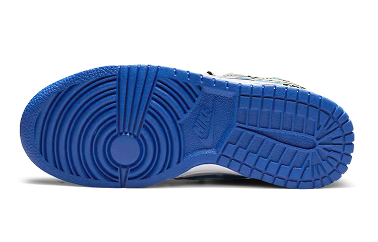 Purchase [Kasut Custom] Nike Dunk Low 'Royal Merah Deconstructed Biru Putih Kuning' CW1590-104(TeamE-女款字母皮贴蓝白黄)