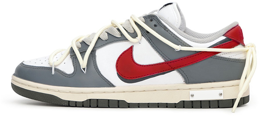 【定制球鞋】 Nike Dunk Low Light Smoke Grey 廢墟玫瑰 低幫 板鞋 GS 灰白紅 Buy 【定制球鞋】 Nike Dunk Low Light Smoke Grey 廢墟玫瑰 低幫 板鞋 GS 灰白紅